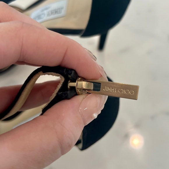 Jimmy Choo Black T-Strap Heels main image 3